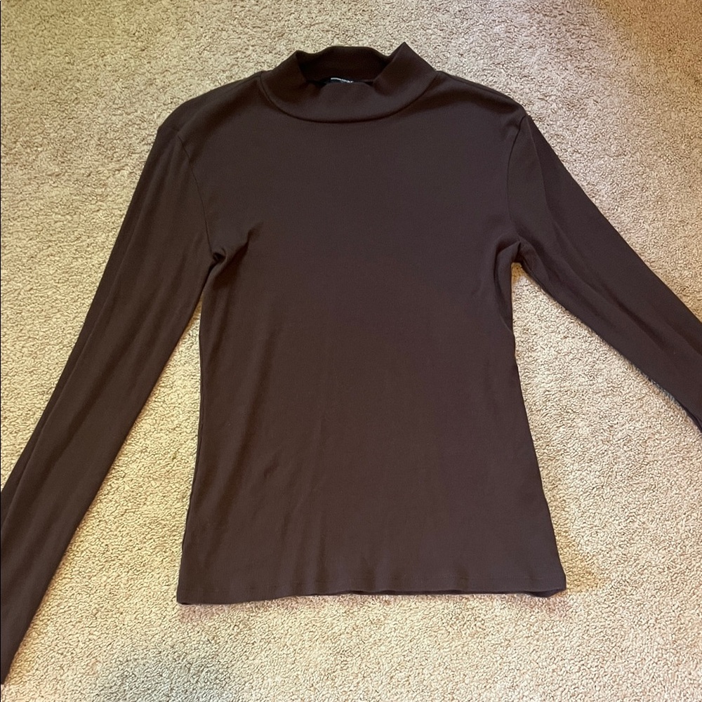 Banana Republic Dark Brown Long Sleeve Turtleneck